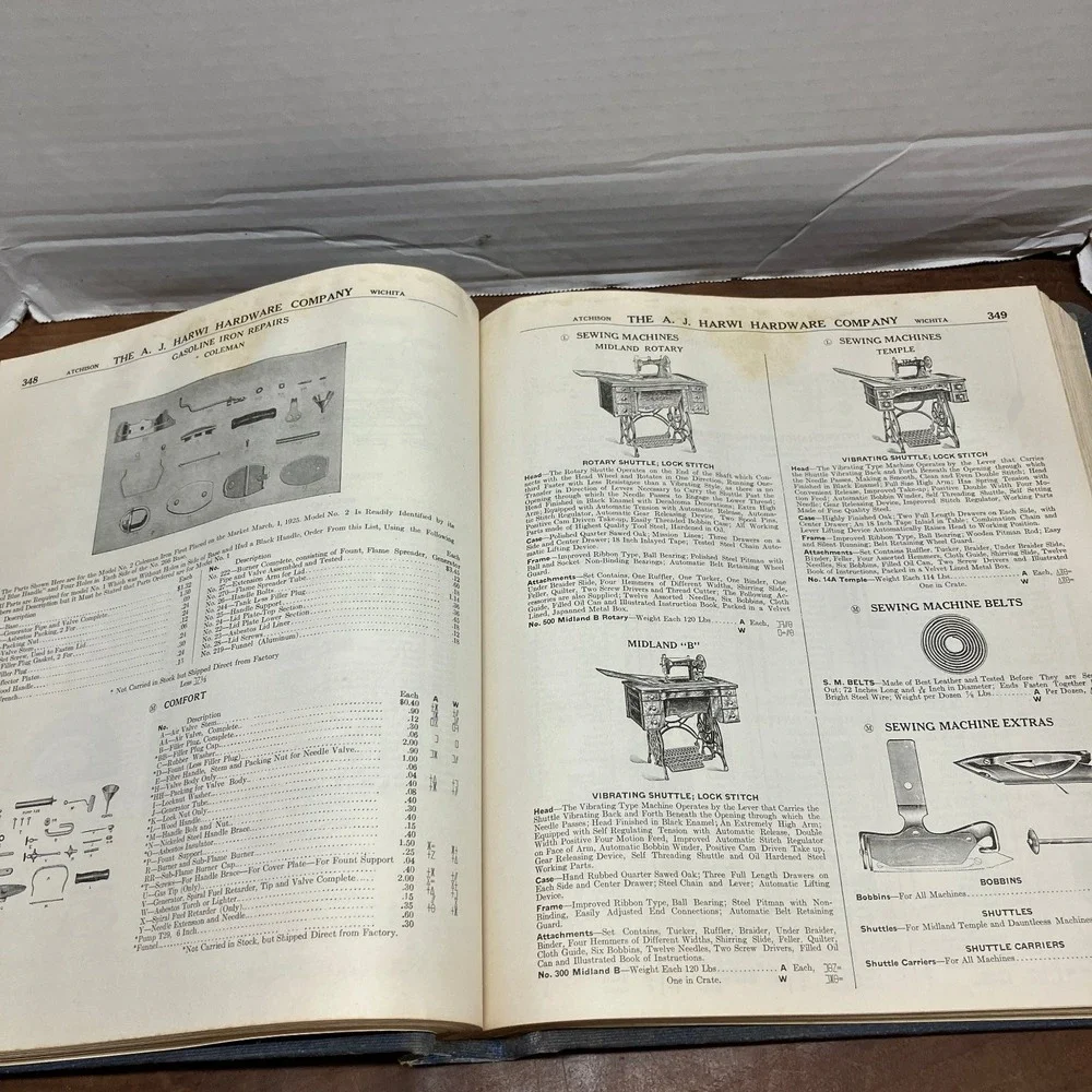 A. J. Harwi Hardware Co Wholesale Catalog Atchison Wichita Kansas Vintage Book